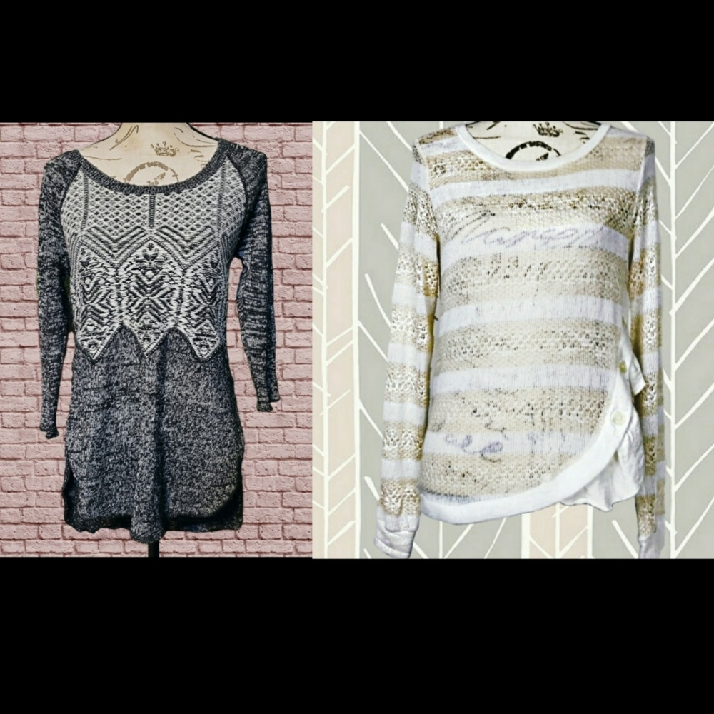 Free people & Anthropologie knit tops bundle